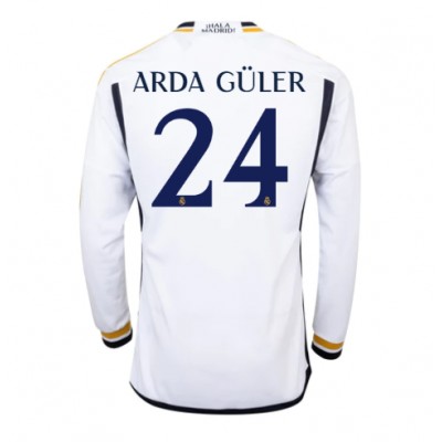 Beställa billigt fotbollströjor Herr Real Madrid Hemmatröja 2023-24 Långärmad Arda Guler 24