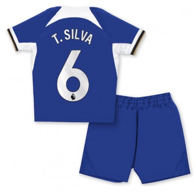 Billiga Fotbollströjor Barn Chelsea Hemmatröja 2023-2024 tröja set Thiago Silva 6