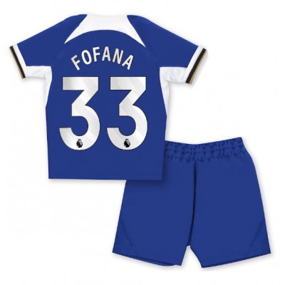 Billiga Fotbollströjor Barn Chelsea Hemmatröja 2023-2024 tröja set Wesley Fofana 33