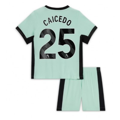 Billiga Fotbollströjor Barn Chelsea Tredje Tröja 2023-24 Kortärmad shorts Moises Caicedo 25