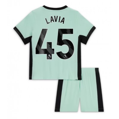 Billiga Fotbollströjor Barn Chelsea Tredje Tröja 2023-24 Kortärmad shorts Romeo Lavia 45