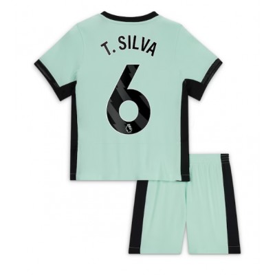 Billiga Fotbollströjor Barn Chelsea Tredje Tröja 2023-24 Kortärmad shorts Thiago Silva 6