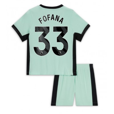 Billiga Fotbollströjor Barn Chelsea Tredje Tröja 2023-24 Kortärmad shorts Wesley Fofana 33