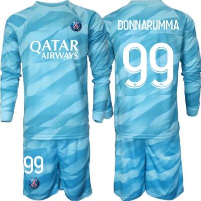 Billiga Fotbollströjor Barn Paris Saint-Germain PSG 2023-24 Långärmad shorts DONNARUMMA 99