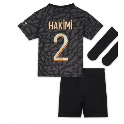 Billiga Fotbollströjor Barn Paris Saint-Germain PSG Tredje Tröja 2023-24 fotbollströja set Achraf Hakimi 2