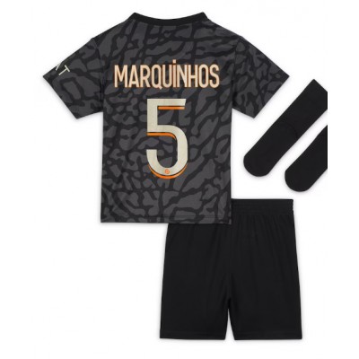 Billiga Fotbollströjor Barn Paris Saint-Germain PSG Tredje Tröja 2023-24 fotbollströja set Marquinhos 5