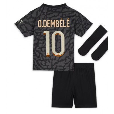 Billiga Fotbollströjor Barn Paris Saint-Germain PSG Tredje Tröja 2023-24 fotbollströja set Ousmane Dembele 10