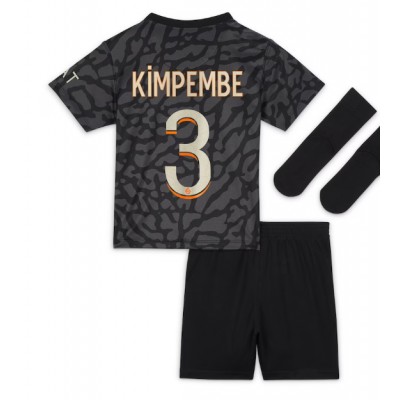 Billiga Fotbollströjor Barn Paris Saint-Germain PSG Tredje Tröja 2023-24 fotbollströja set Presnel Kimpembe 3