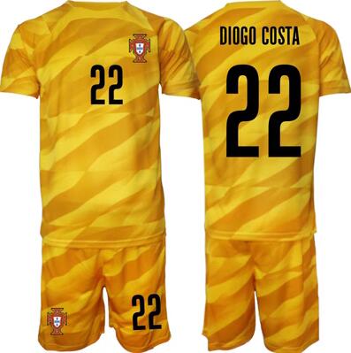 Billiga Fotbollströjor Barn Portugal 2023-24 Kortärmad shorts Med Tryck DIOGO COSTA 22