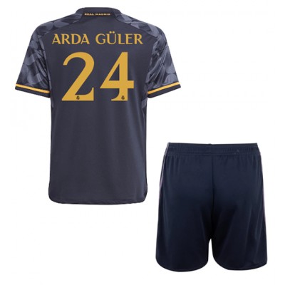Billiga Fotbollströjor Barn Real Madrid Bortatröja 2023-24 Kortärmad shorts Arda Guler 24