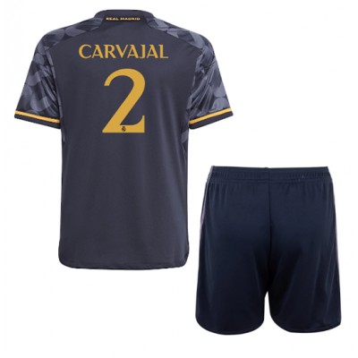 Billiga Fotbollströjor Barn Real Madrid Bortatröja 2023-24 Kortärmad shorts Daniel Carvajal 2