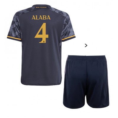 Billiga Fotbollströjor Barn Real Madrid Bortatröja 2023-24 Kortärmad shorts David Alaba 4