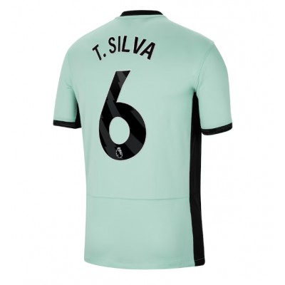 Billiga Fotbollströjor Herr Chelsea Tredje Tröja 2023-24 Kortärmad fotbollströjor med tryck Thiago Silva 6