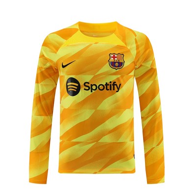 Billiga Fotbollströjor Herr FC Barcelona Tredje Tröja 23-24 Långärmad tröja med eget namn