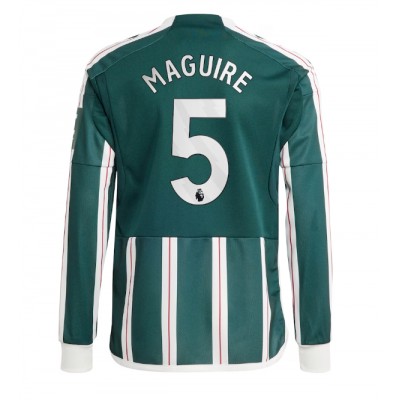 Billiga Fotbollströjor Herr Manchester United Bortatröja 2023-24 Långärmad fotbollströjor Harry Maguire 5
