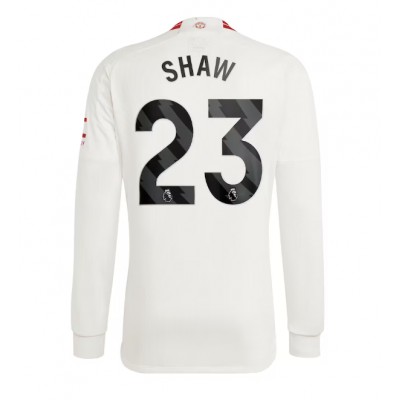 Billiga Fotbollströjor Herr Manchester United Tredje Tröja 2023-24 Långärmad fotbollströjor Luke Shaw 23