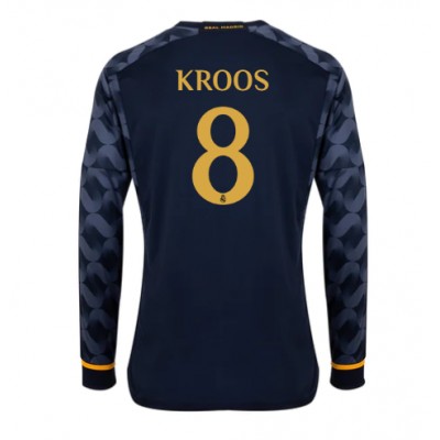 Billiga Fotbollströjor Herr Real Madrid Bortatröja 2023-24 Långärmad Fotbollströjor Med Tryck Toni Kroos 8