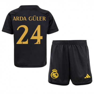 Köp Fotbollsset Barn Real Madrid Tredje Tröja 2023-24 med tryck Arda Guler 24