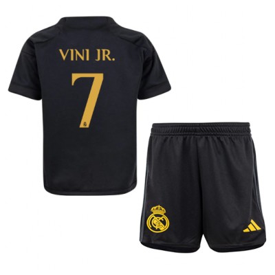 Köp Fotbollsset Barn Real Madrid Tredje Tröja 2023-24 med tryck Vinicius Junior 7