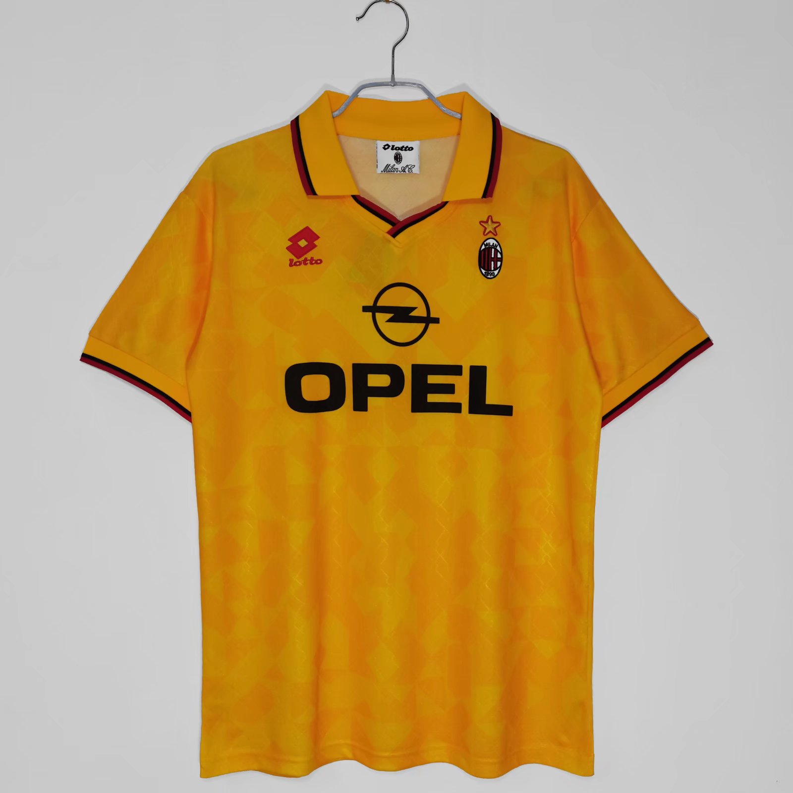 Billiga Fotbollströjor Herr AC Milan 1995-96 Kortärmad Retro fotbollströja