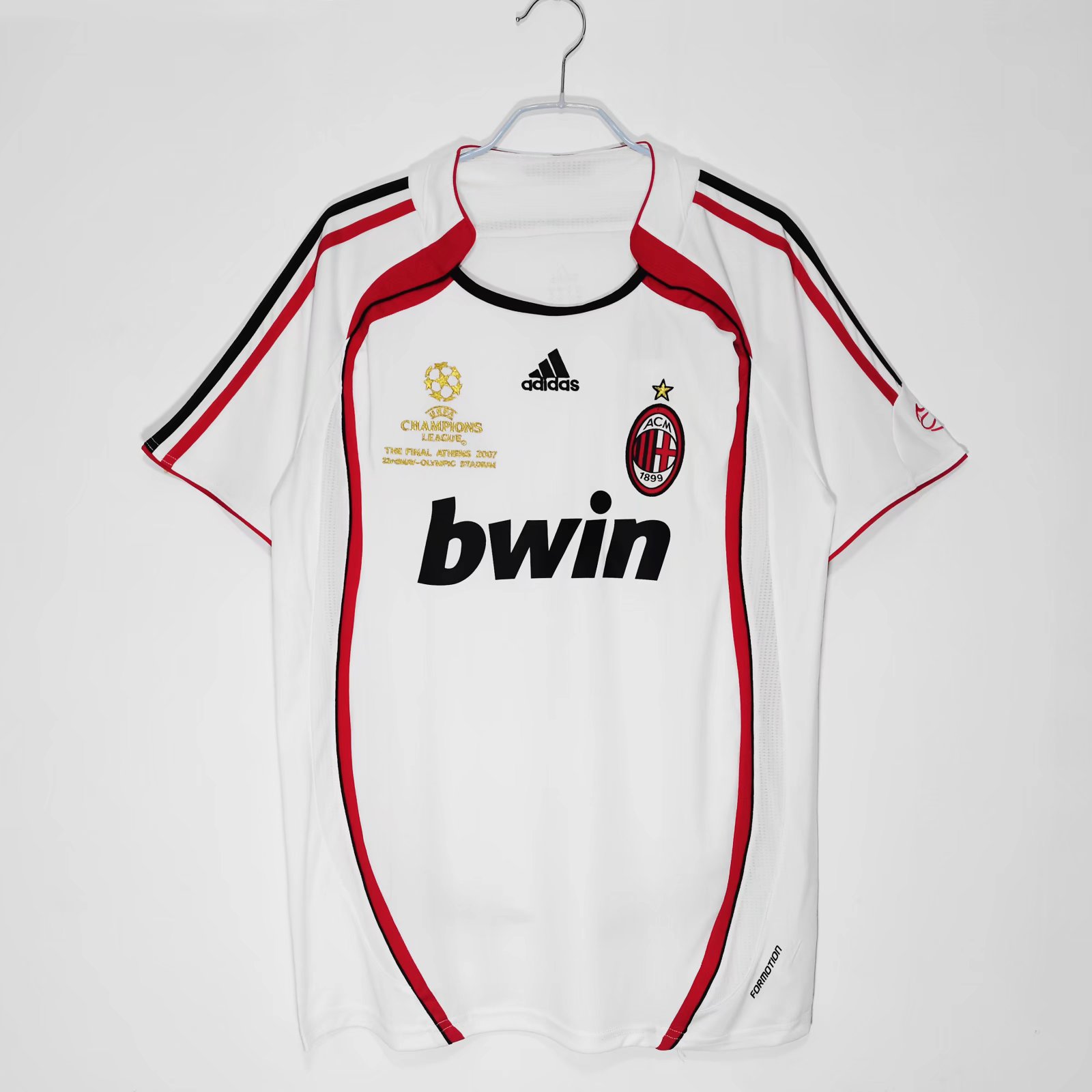 Billiga Fotbollströjor Herr AC Milan 2006/07 Kortärmad röd och vit Retro Fotbollströja