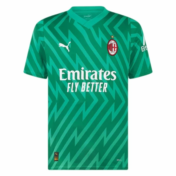 Billiga Fotbollströjor Herr AC Milan målvaktströja 2023-24 Kortärmad tröja med eget namn
