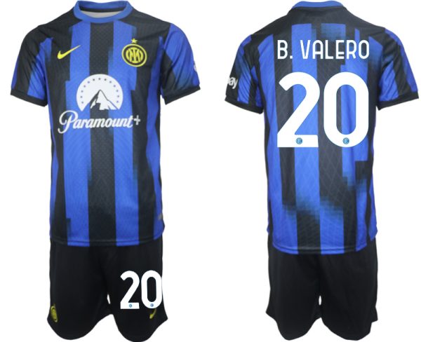 Billiga Fotbollströjor Herr Inter Milan Hemmatröja 2023-24 Kortärmad shorts med tryck Borja Valero 20