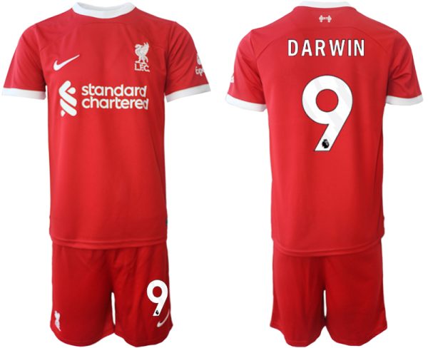 Billiga Fotbollströjor Herr Liverpool FC Hemmatröja 2023-24 röd fotbollströja set Darwin Nunez 9