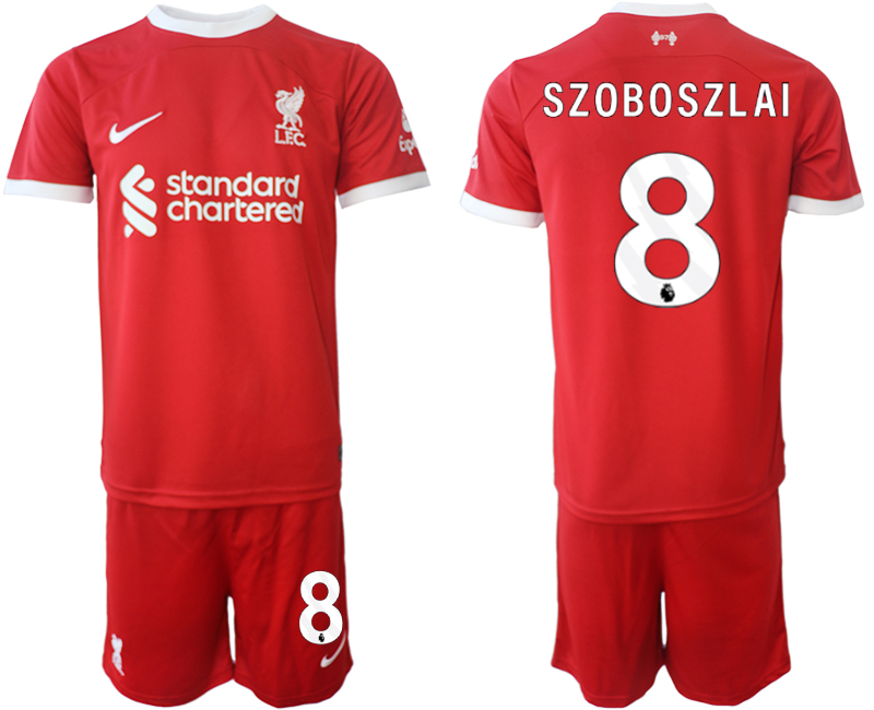 Billiga Fotbollströjor Herr Liverpool FC Hemmatröja 2023-24 röd fotbollströja set Dominik Szoboszlai 8