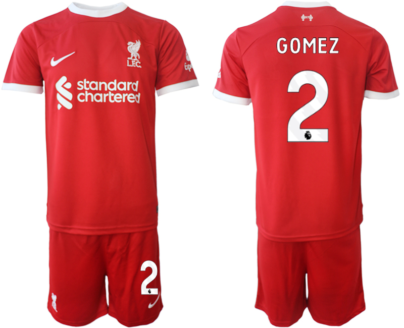 Billiga Fotbollströjor Herr Liverpool FC Hemmatröja 2023-24 röd fotbollströja set Joe Gomez 2