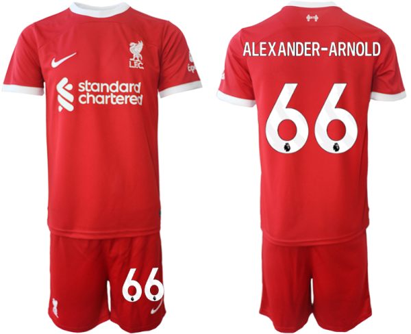 Billiga Fotbollströjor Herr Liverpool FC Hemmatröja 2023-24 röd tröja set Alexander-Arnold 66