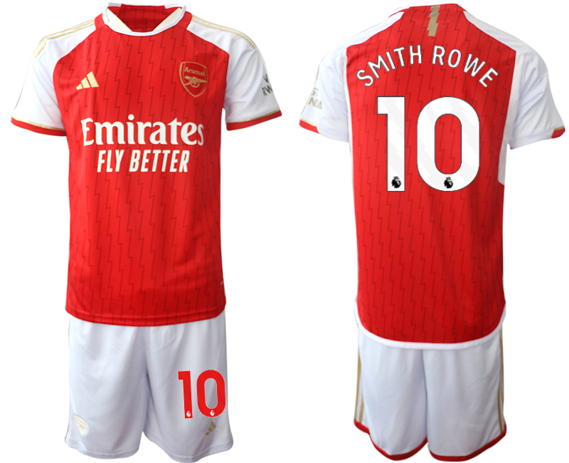 Fotbollströjor Billigt Herr Arsenal Hemma tröja 2023-24 Röd Vit fotbollströja set Emile Smith Rowe 10