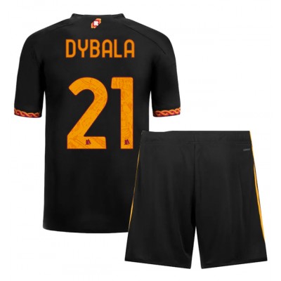 Billiga Fotbollströjor Barn AS Roma Tredje Tröja 2023-24 tröja set Paulo Dybala 21