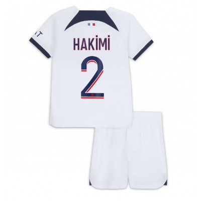 Billiga Fotbollströjor Barn Paris Saint-Germain PSG Bortatröja 2023-24 fotbollströja set Achraf Hakimi 2