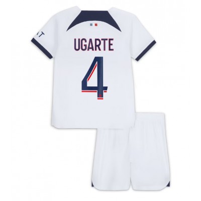 Billiga Fotbollströjor Barn Paris Saint-Germain PSG Bortatröja 2023-24 fotbollströja set Manuel Ugarte 4