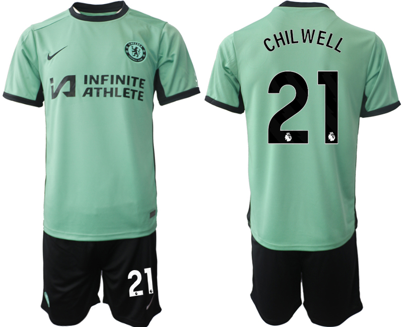 Billiga Fotbollströjor Herr Chelsea Tredje Tröja 2023-2024 tröja set Ben Chilwell 21