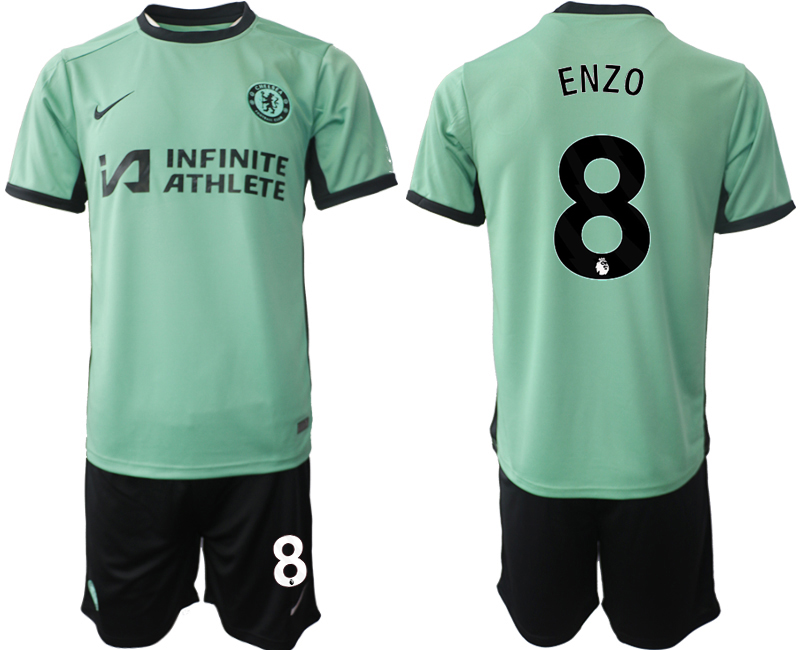 Billiga Fotbollströjor Herr Chelsea Tredje Tröja 2023-2024 tröja set Enzo Fernández 8