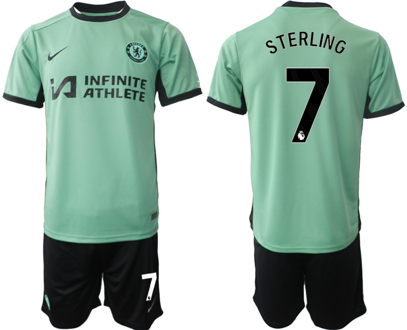 Billiga Fotbollströjor Herr Chelsea Tredje Tröja 2023-2024 tröja set Raheem Sterling 7