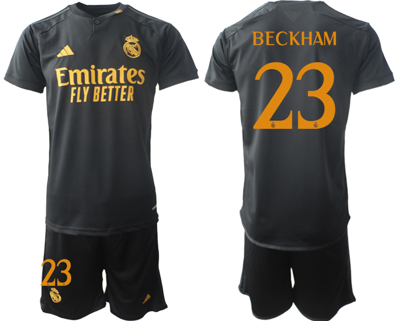 Billiga Fotbollströjor Herr Real Madrid Tredje Tröja 2023-24 tröja set David Beckham 23