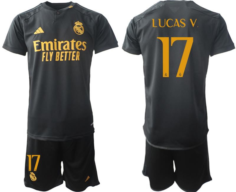 Billiga Fotbollströjor Herr Real Madrid Tredje Tröja 2023-24 tröja set Lucas Vazquez 17