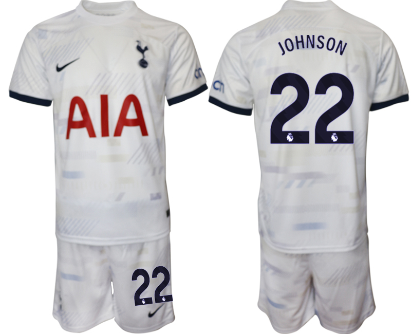 Billiga Fotbollströjor Herr Tottenham Hotspur Hemmatröja 2023-24 tröja set Brennan Johnson 22