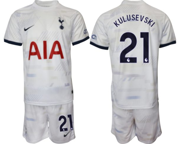 Billiga Fotbollströjor Herr Tottenham Hotspur Hemmatröja 2023-24 tröja set Dejan Kulusevski 21