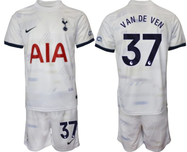 Billiga Fotbollströjor Herr Tottenham Hotspur Hemmatröja 2023-24 tröja set Micky van de Ven 37