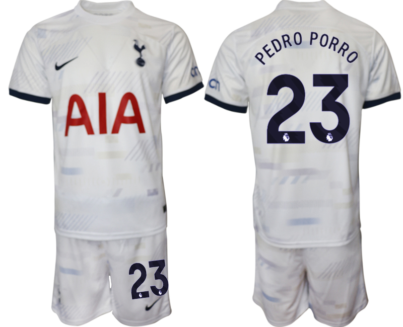 Billiga Fotbollströjor Herr Tottenham Hotspur Hemmatröja 2023-24 tröja set Pedro Porro 23