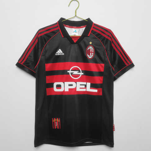 AC Milan 98/99 Tredje Set Kortärmade Retro Fotbollströjor