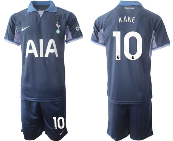 Billiga Fotbollströjor Herr Tottenham Hotspur Bortatröja 2023-2024 blå fotbollströja set Harry Kane 10