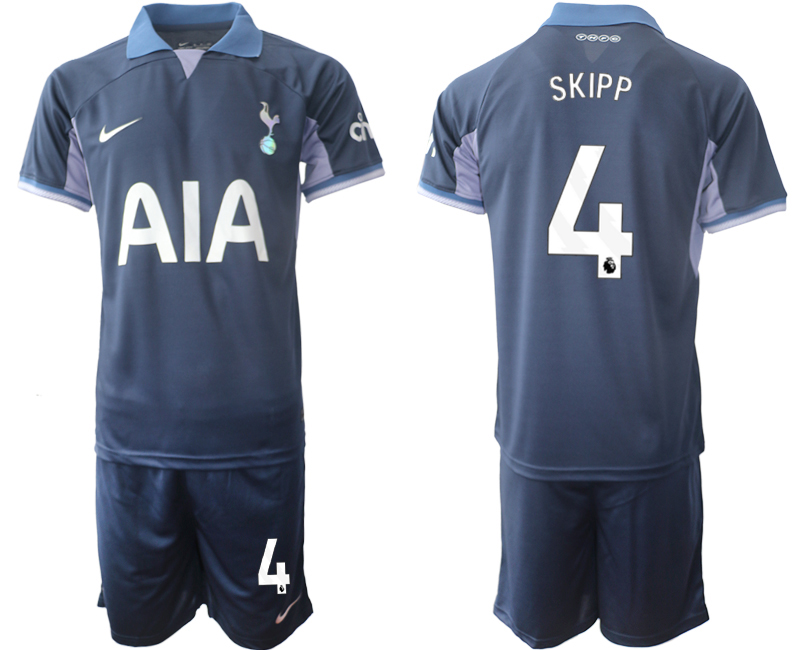Billiga Fotbollströjor Herr Tottenham Hotspur Bortatröja 2023-2024 blå fotbollströja set Oliver Skipp 4