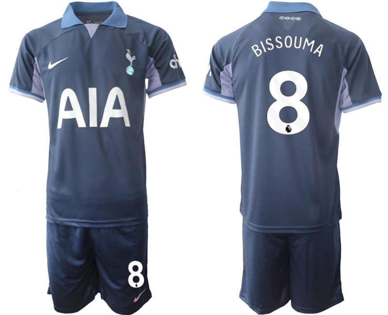 Billiga Fotbollströjor Herr Tottenham Hotspur Bortatröja 2023-2024 blå fotbollströja set Yves Bissouma 8