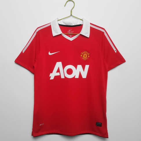 Manchester United 2010/11 Hemmatröja kortärmad Retro Fotbollströja