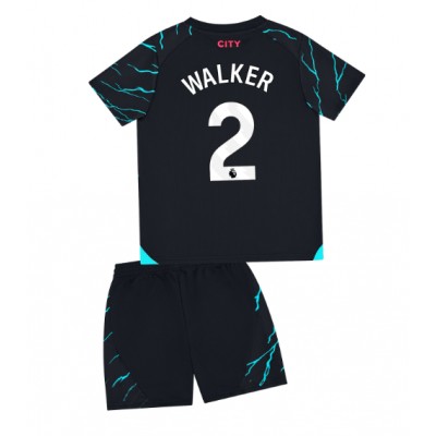 Billiga Fotbollströjor Barn Manchester City Tredje Tröja 2023-2024 fotbollströja set Kyle Walker 2